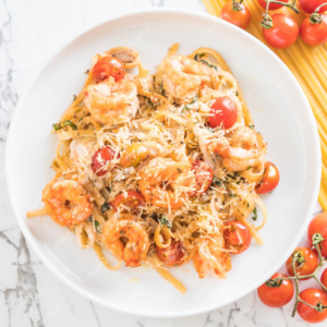 SHRIMP PENNE STROGANOFF